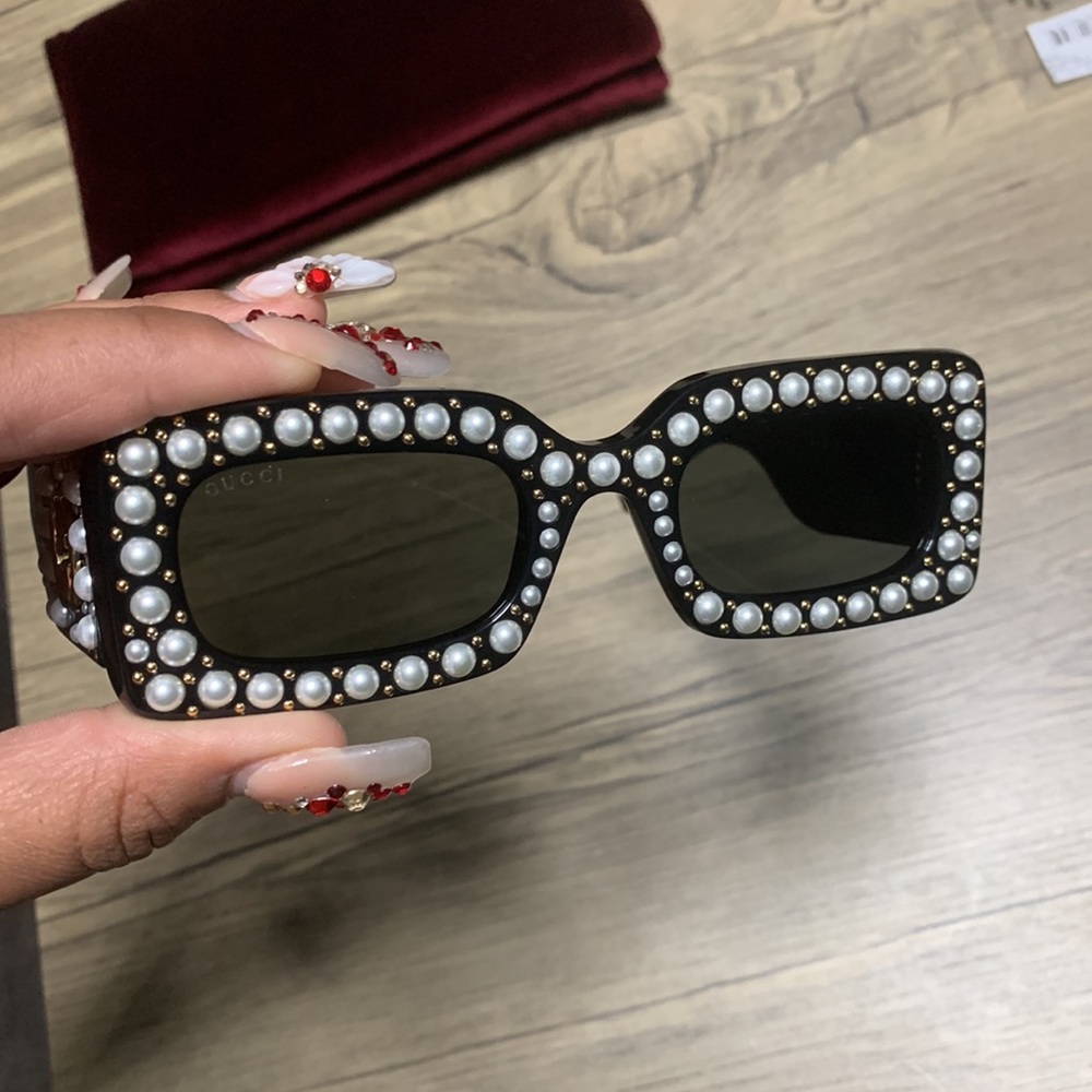 Gucci Hollywood forever rectangular sunglasses - Picture 10 of 15